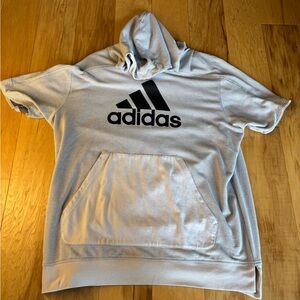 Adidas Tan Shortsleeved Sweatshirt With Black Accent